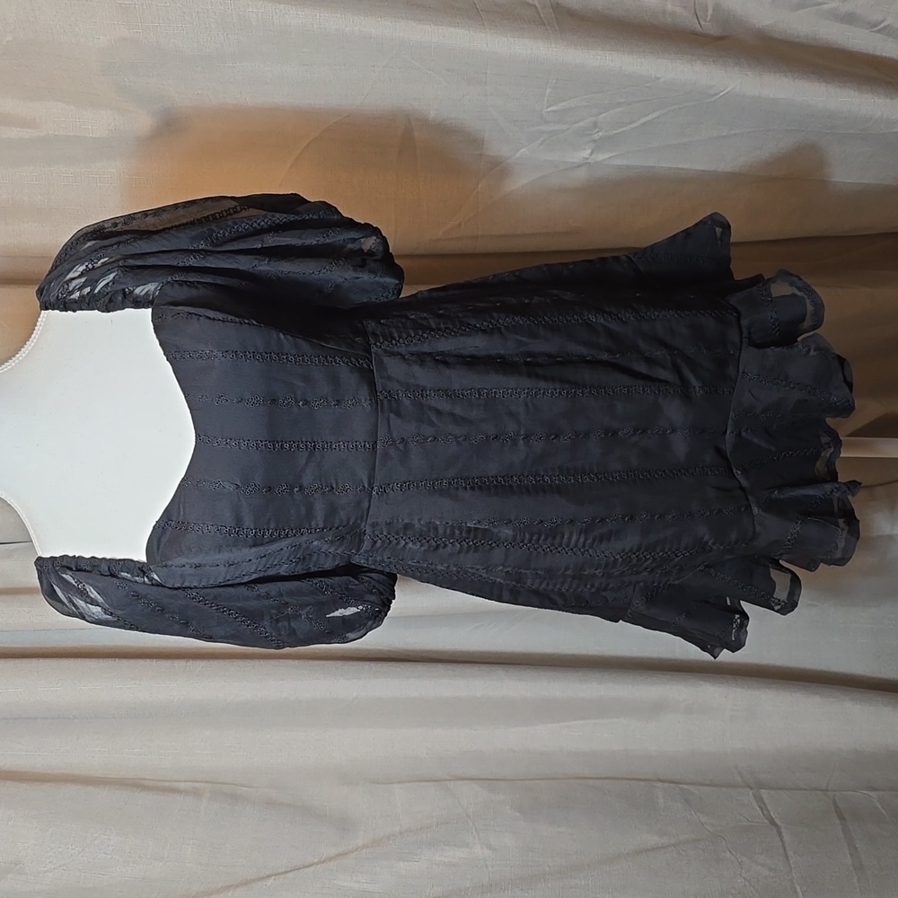 American Threads Ayla Puff Ruffle Mini Dress - Picture 2 of 14